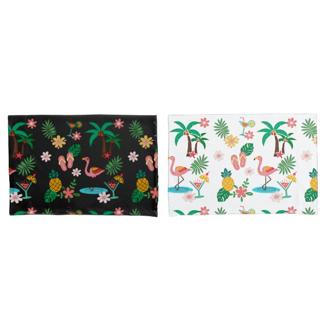 Tropical Collage Pillow Case (diff. background) (Front-Set)