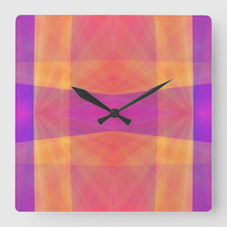 Tropical colour stained glass look clock