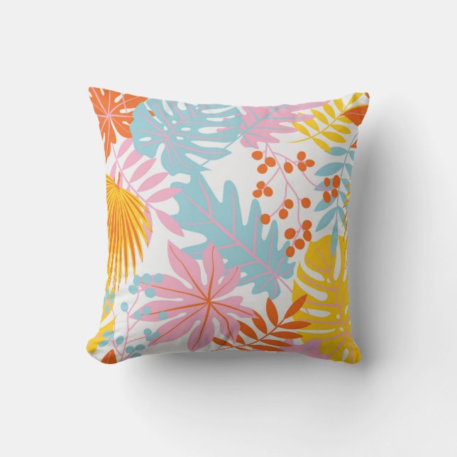 Tropical Colour Symphony Cushion (Front)