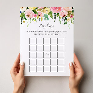 Tropical Colourful Autumn Baby Bingo Shower Game