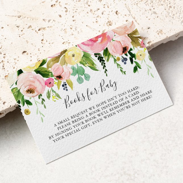 Tropical Colourful Autumn Baby Shower Book Request Enclosure Card (Creator Uploaded)