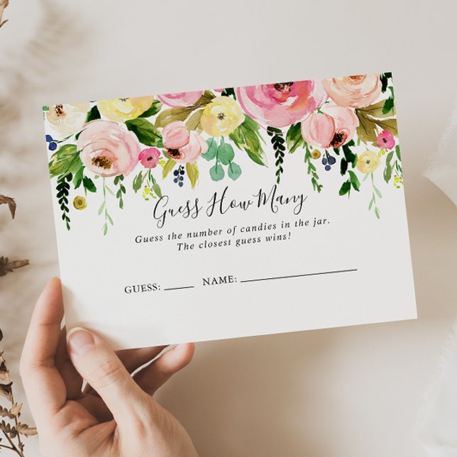 Tropical Colourful Autumn Guess How Many Game Card (Creator Uploaded)