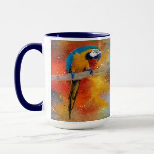Tropical Colourful Blue and Yellow Macaw #4 Mug