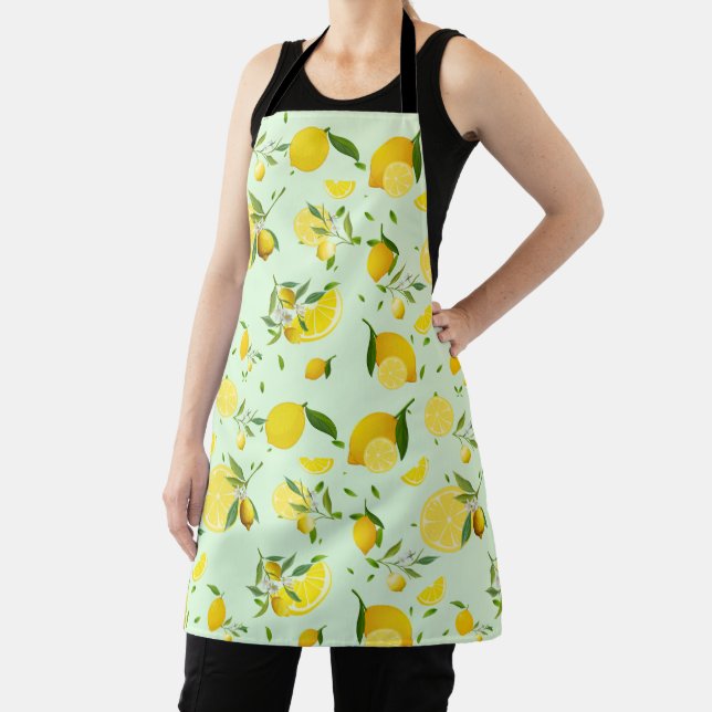 Tropical colourful Citrus SUMMER Orange lemon Slic Apron (Insitu)