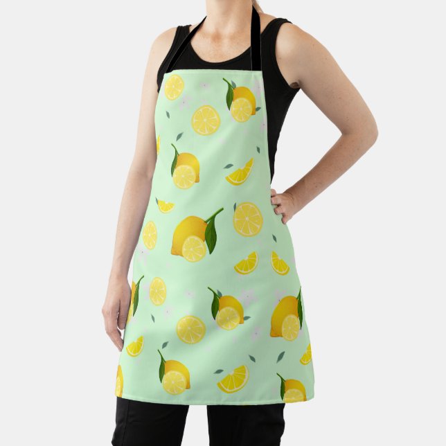 Tropical colourful Citrus SUMMER Orange lemon Slic Apron (Insitu)