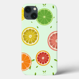 Tropical colourful Citrus SUMMER Orange lemon Slic iPhone 13 Case