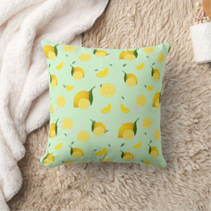 Tropical colourful Citrus SUMMER Orange lemon Slic Cushion