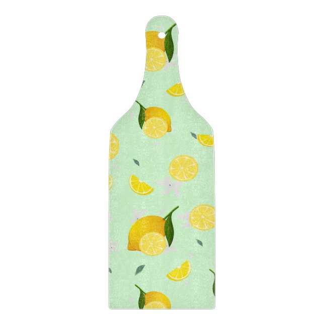 Tropical colourful Citrus SUMMER Orange lemon Slic Cutting Board (Front)