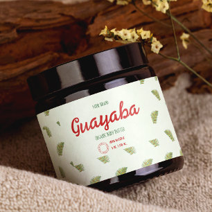 Tropical Colourful Cosmetics Jar Wrap Around Label