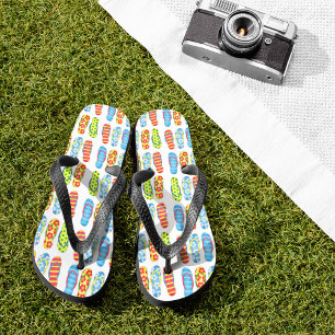 Tropical Colourful Flip Flops Pattern