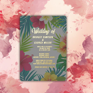 tropical colourful hibiscus hawaiian summer weddin