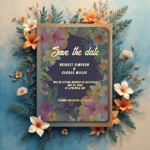 tropical colourful hibiscus hawaiian summer weddin