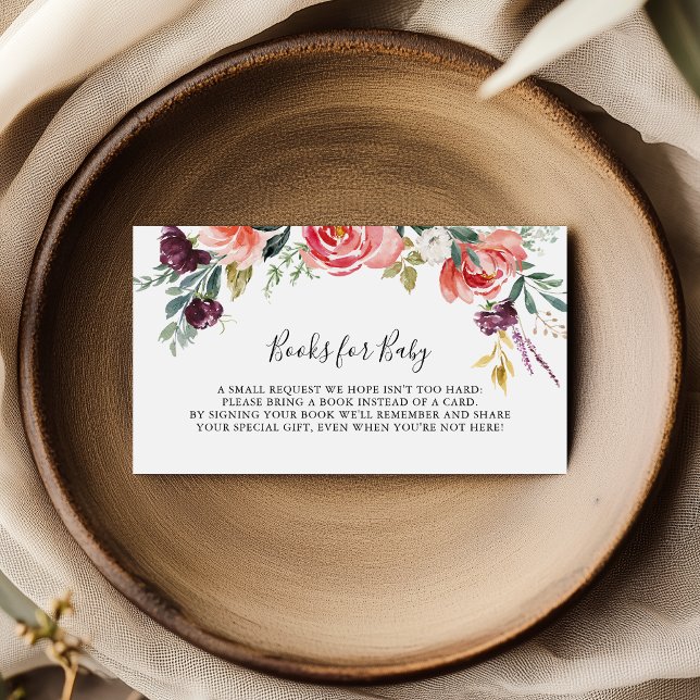 Tropical Colourful Summer Baby Shower Book Request Enclosure Card (Creator Uploaded)