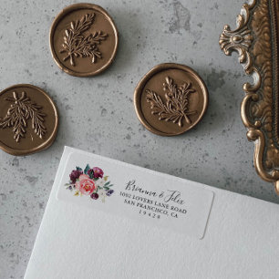 Tropical Colourful Summer Floral Return Address Label