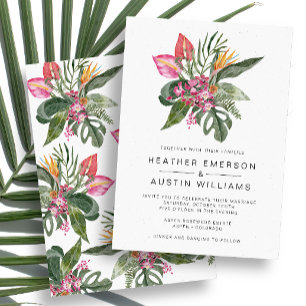 Tropical Colourful Wedding Invitation