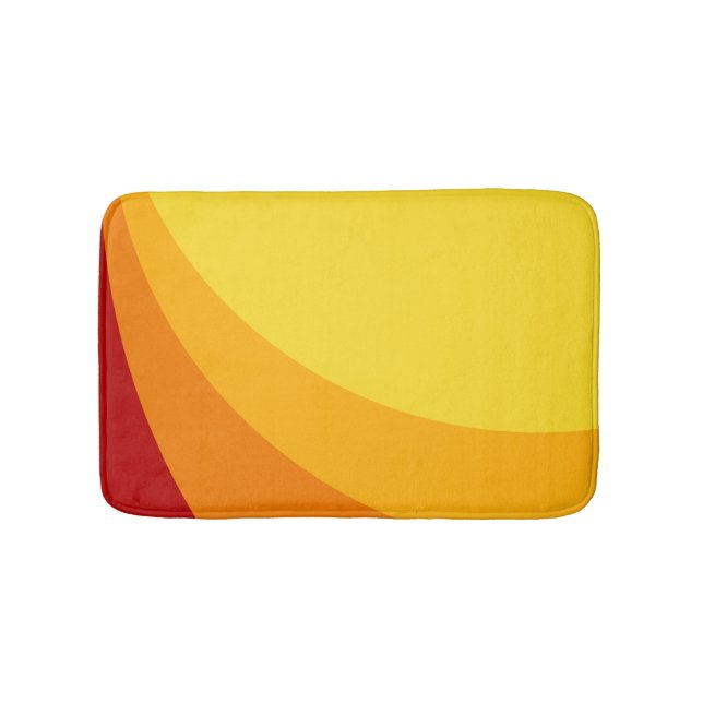Tropical Colours Bath Mat - Red Orange Summer Retr (Front)