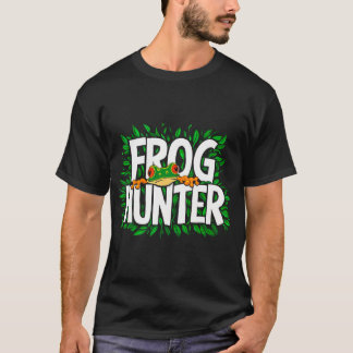 Tropical Cool Frog Hunter Funny Design For Frog Fa T-Shirt