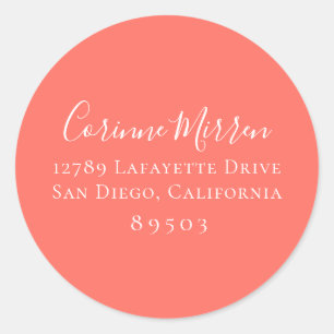 Tropical Coral Return Address Sticker