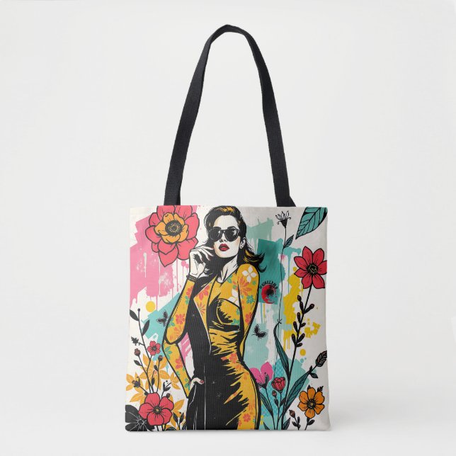 Tropical Couture Art Collection Double-Sided Tote Bag (Front)