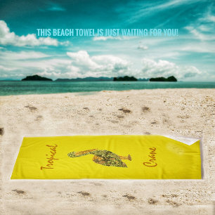 Tropical Crane Beach Towel