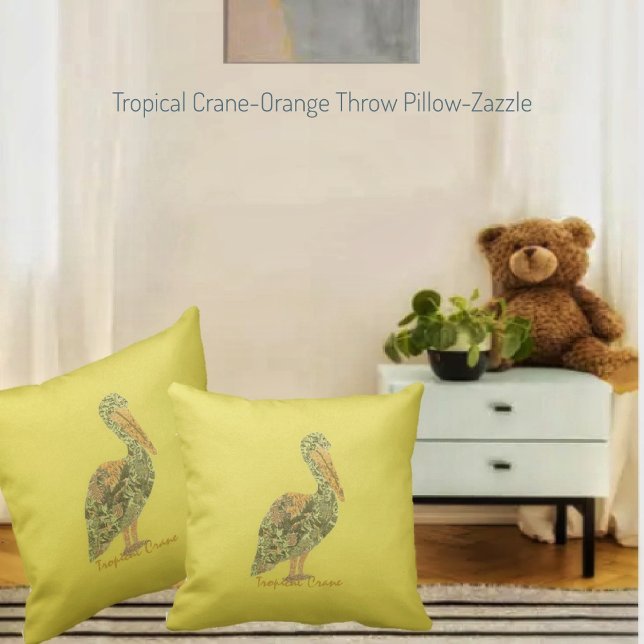 Tropical Crane Cushion (Creator Uploaded)