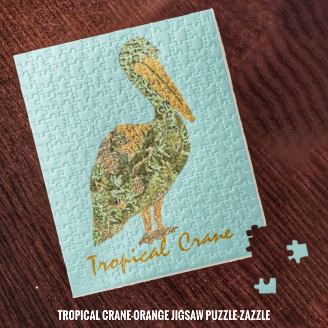Tropical Crane-Orange Jigsaw Puzzle (Creator Uploaded)