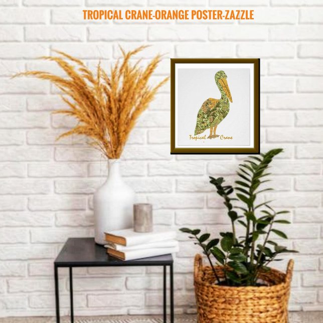 Tropical Crane-Orange Poster (Creator Uploaded)