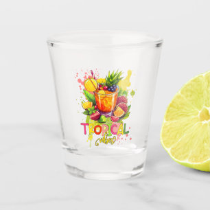 Tropical Cubes - Summer Vibes Watercolor Fruits Shot Glass