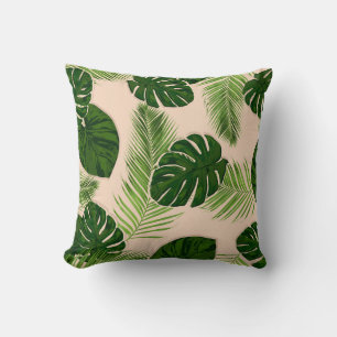 Tropical cushion with decoration.