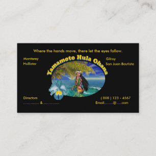 Tropical Custom For Yamamoto Hula Business Cards
