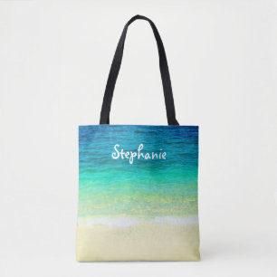 tropical custom personalised tote beach design bag