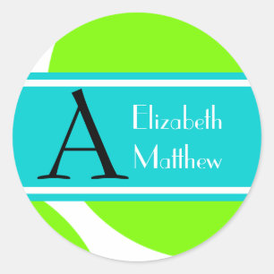 Tropical Customise Last and First Name Sticker