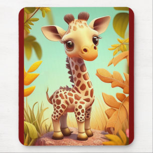 Tropical Cute Baby Giraffe Cartoon-37560 Mouse Pad
