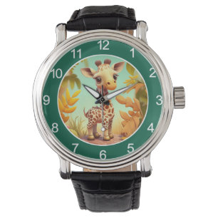 Tropical Cute Baby Giraffe Cartoon-37560 Watch