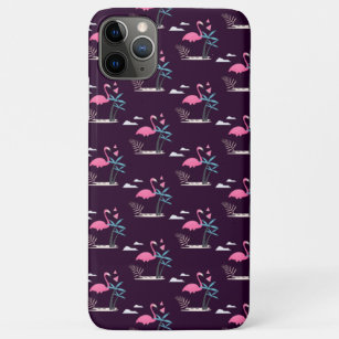 Tropical Cute funny flamingo watercolor pattern Case-Mate iPhone Case