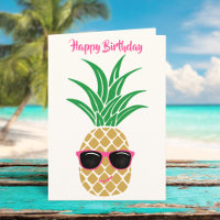 Tropical Cute Pineapple Sunglasses Birthday