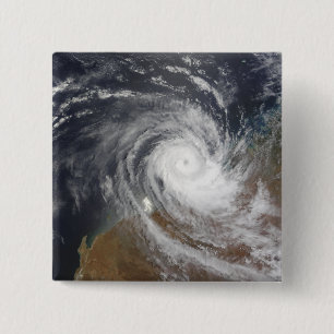 Tropical Cyclone Billy over Australia 2 15 Cm Square Badge