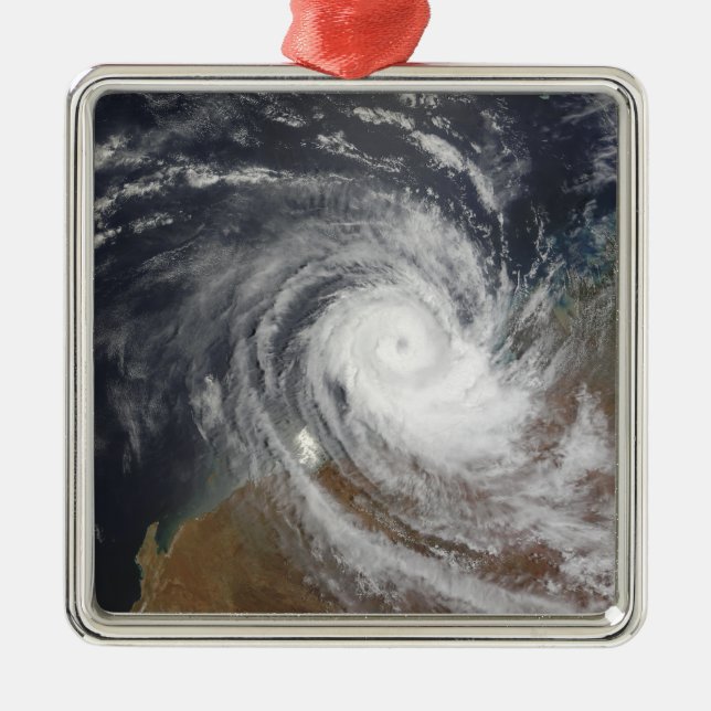 Tropical Cyclone Billy over Australia 2 Metal Ornament (Front)