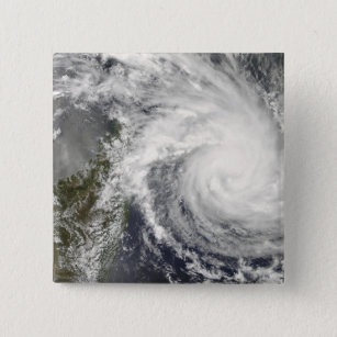 Tropical Cyclone Ivan approaching Madagascar 15 Cm Square Badge