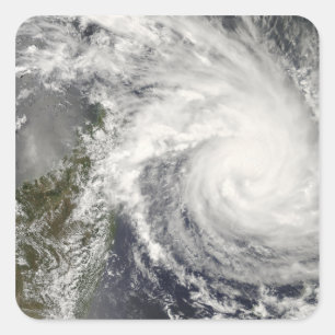 Tropical Cyclone Ivan approaching Madagascar Square Sticker