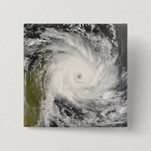 Tropical Cyclone Ivan over Madagascar 15 Cm Square Badge