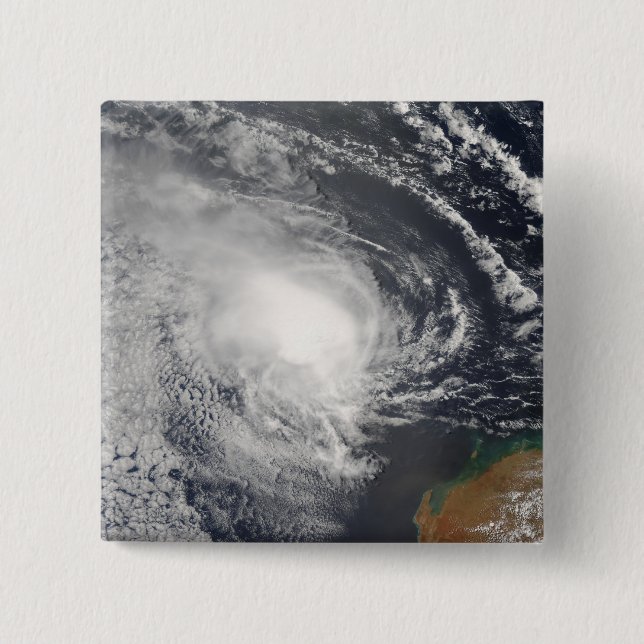 Tropical Cyclone Jacob approaching Australia 15 Cm Square Badge (Front)