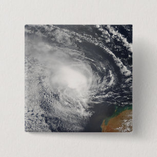 Tropical Cyclone Jacob approaching Australia 15 Cm Square Badge