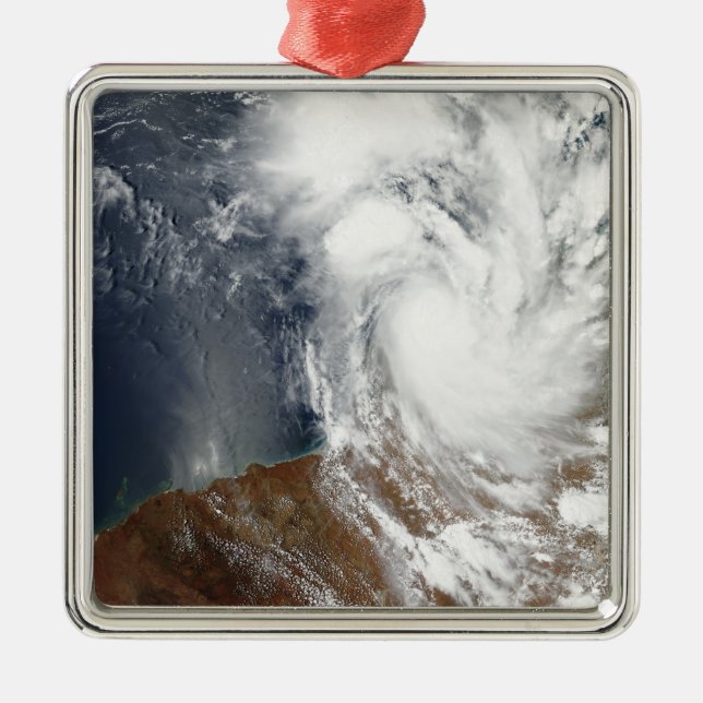 Tropical Cyclone Laurence Metal Tree Decoration (Front)