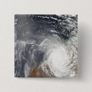Tropical Cyclone Laurence over Western Australi 15 Cm Square Badge
