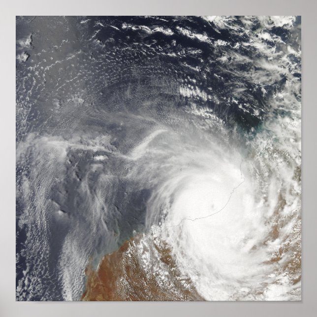 Tropical Cyclone Laurence over Western Australi Poster (Front)
