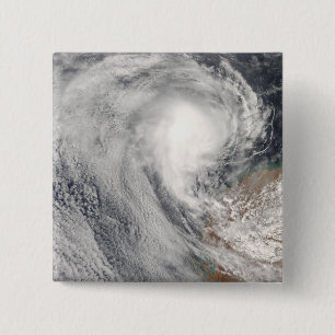 Tropical Cyclone Melanie off Australia 15 Cm Square Badge