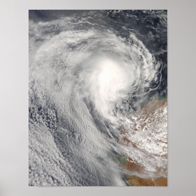 Tropical Cyclone Melanie off Australia Poster (Front)