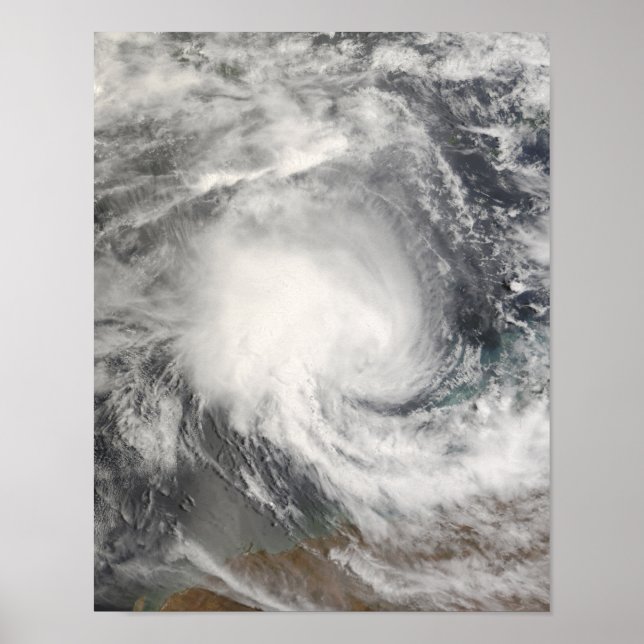 Tropical Cyclone Nicholas approaching Australia Poster (Front)