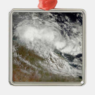 Tropical Cyclone Olga over northeast Australia Metal Tree Decoration